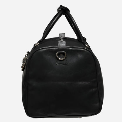 Traveler 45L Leather Duffle - Black Verified Leather
