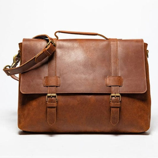 Urban Leather Messenger - Saddle Verified Leather