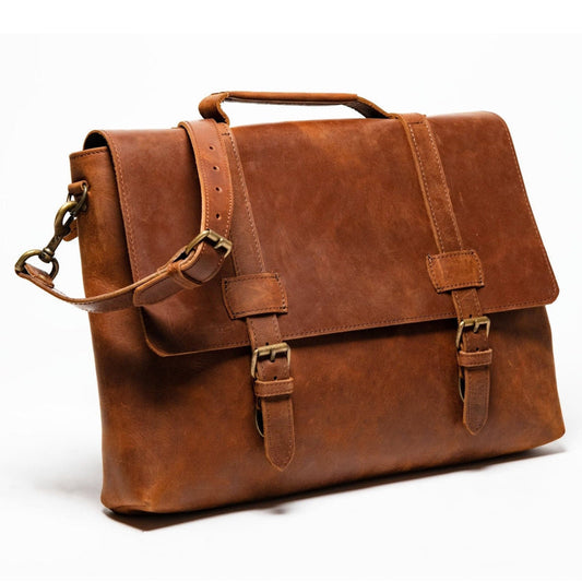 Urban Leather Messenger - Saddle Verified Leather