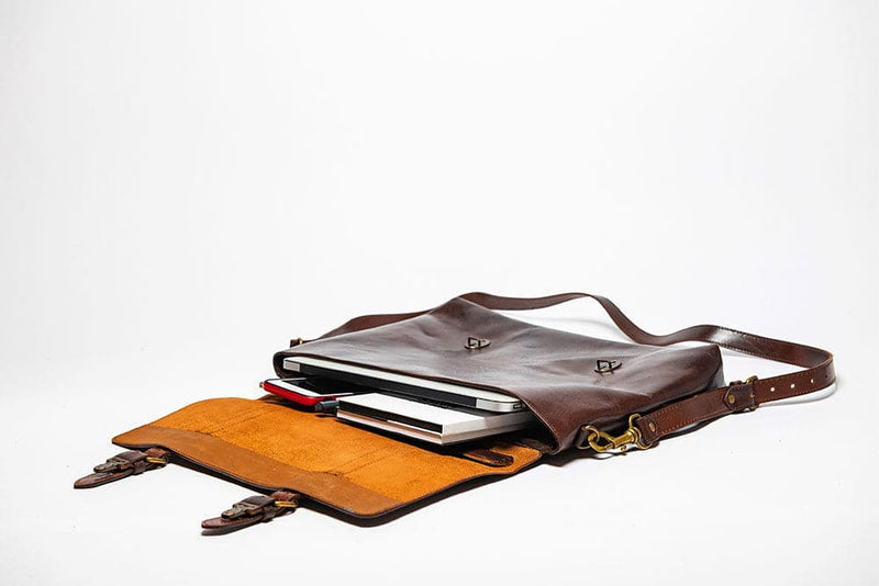 Urban Leather Messenger - Black Verified Leather