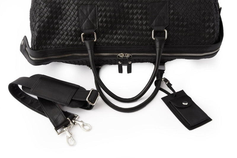 Woven Leather Duffle 50L Verified Leather