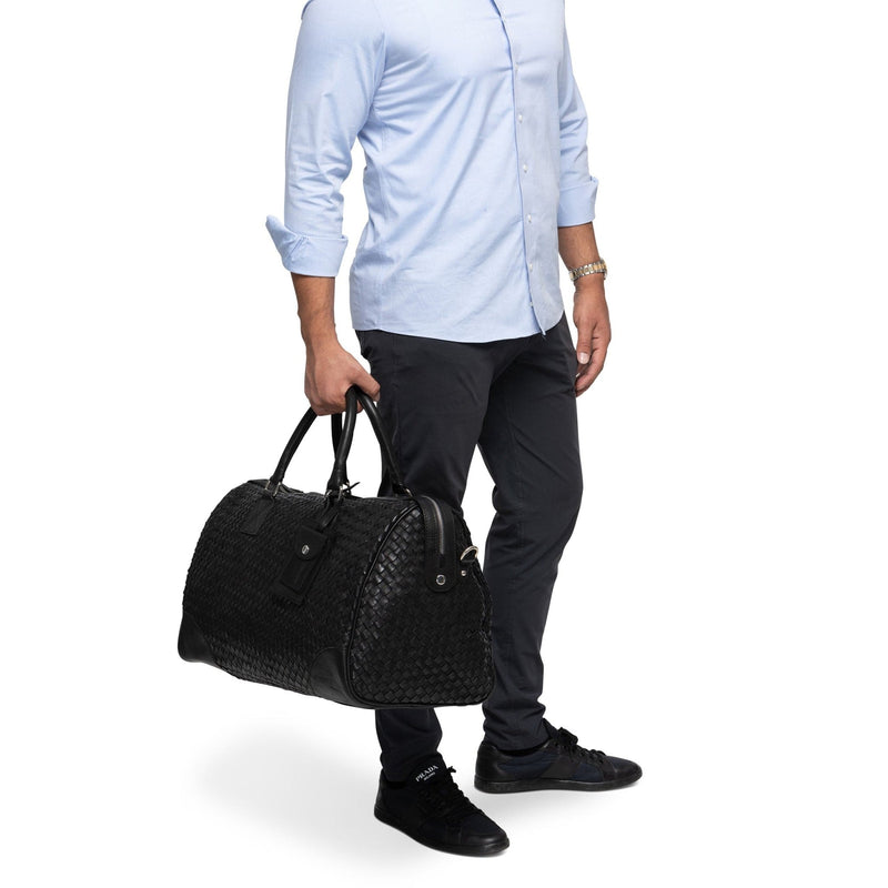 Woven Leather Duffle 50L Verified Leather
